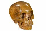 Realistic, Polished Picture Jasper Skull #151143-1